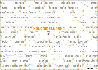 map of Kolonia Słupska