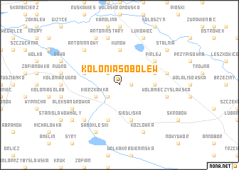 map of Kolonia Sobolew