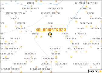 map of Kolonia Stróża