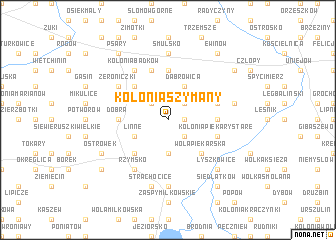 map of Kolonia Szymany