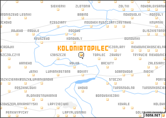 map of Kolonia Topilec