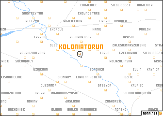 map of Kolonia Toruń