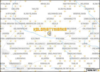 map of Kolonia Tymianka