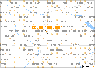 map of Kolonia Wielenin