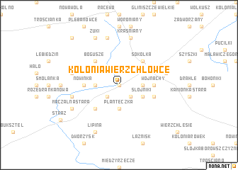 map of Kolonia Wierzchłowce