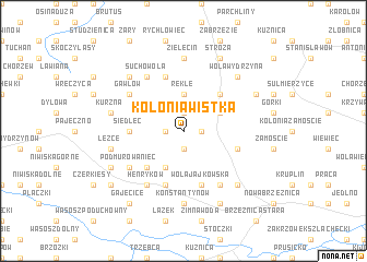 map of Kolonia Wistka