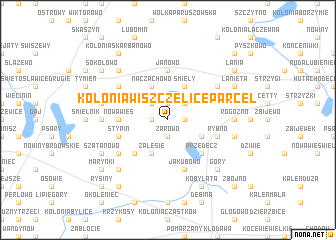 map of Kolonia Wiszczelice Parcel