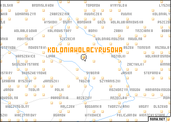 map of Kolonia Wola Cyrusowa