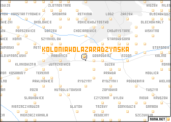 map of Kolonia Wola Zaradzyńska