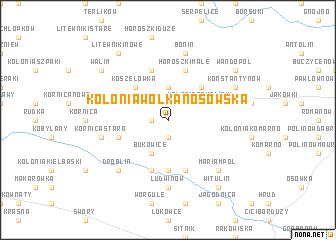 map of Kolonia Wólka Nosowska