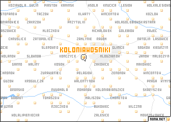 map of Kolonia Wosniki