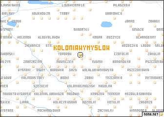map of Kolonia Wymysłów