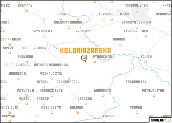 map of Kolonia Zaręka