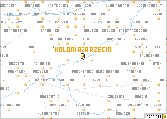 map of Kolonia Zarzęcin