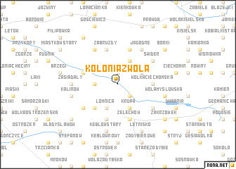 map of Kolonia Zwola