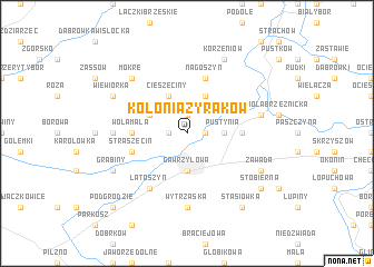 map of Kolonia Żyraków