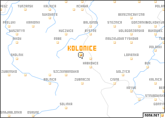 map of Kołonice