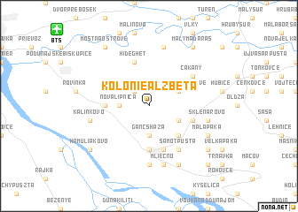 map of Kolonie Alžbeta