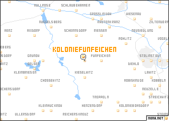 map of Kolonie Fünfeichen