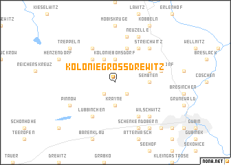 map of Kolonie Groß Drewitz