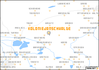 map of Kolonie Jänschwalde