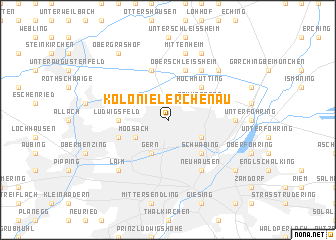 map of Kolonie Lerchenau