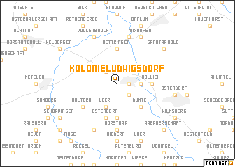 map of Kolonie Ludwigsdorf