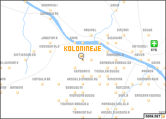 map of Koloninéjé