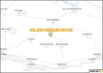 map of Koloniya Bogachëvka