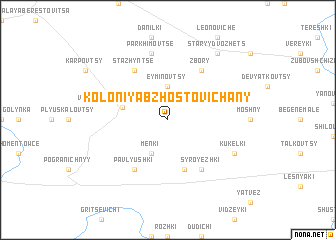 map of Koloniya Bzhostovichany