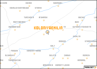 map of Koloniya Emilin