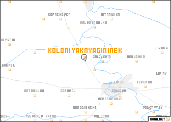 map of Koloniya Knyagininek