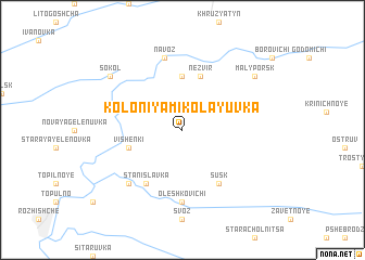 map of Koloniya Mikolayuvka