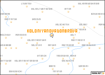 map of Koloniya Nova Donbrova