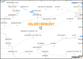 map of Koloniya Pokosy