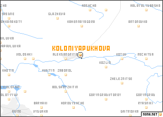 map of Koloniya Pukhova