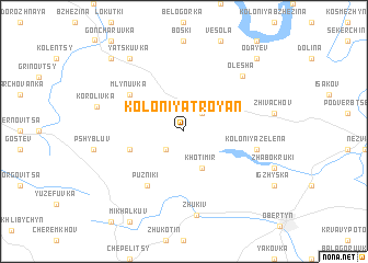 map of Koloniya Troyan