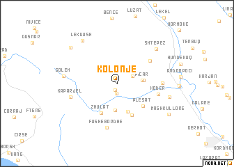 map of Kolonjë