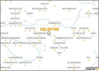 map of Kolontár
