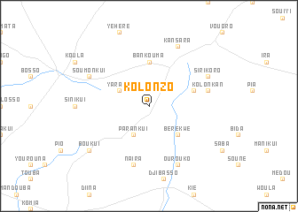 map of Kolonzo