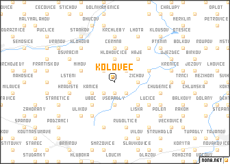 map of Koloveč