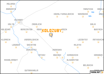 map of Kolozuby