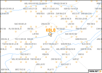 map of Koło