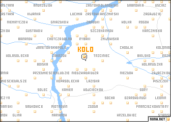 map of Koło