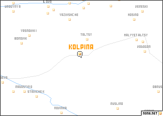 map of Kolpina