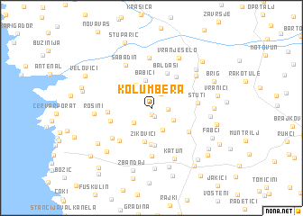 map of Kolumbera