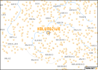 map of Kolundžije