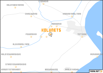 map of Kolunets