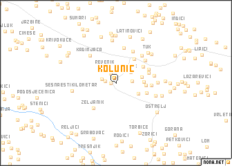 map of Kolunić
