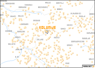 map of Kolunije